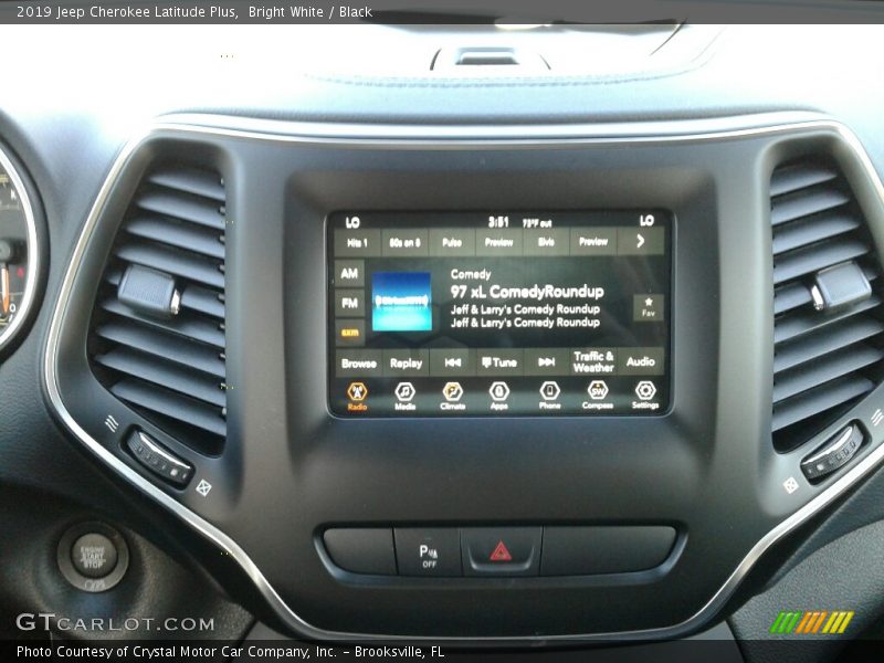 Bright White / Black 2019 Jeep Cherokee Latitude Plus