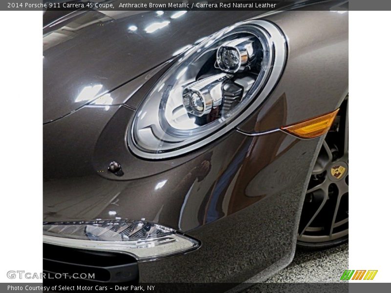 Anthracite Brown Metallic / Carrera Red Natural Leather 2014 Porsche 911 Carrera 4S Coupe