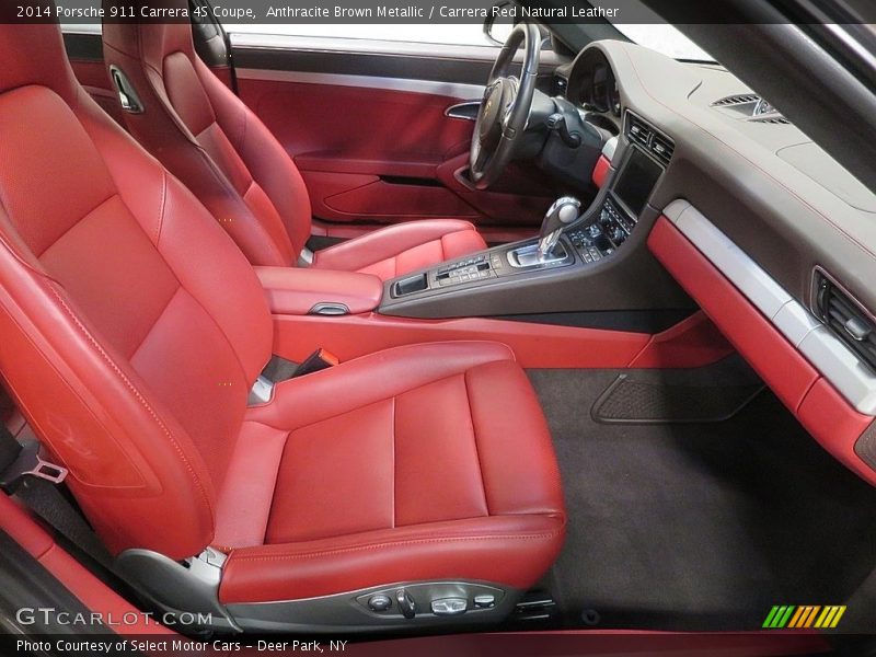 Anthracite Brown Metallic / Carrera Red Natural Leather 2014 Porsche 911 Carrera 4S Coupe