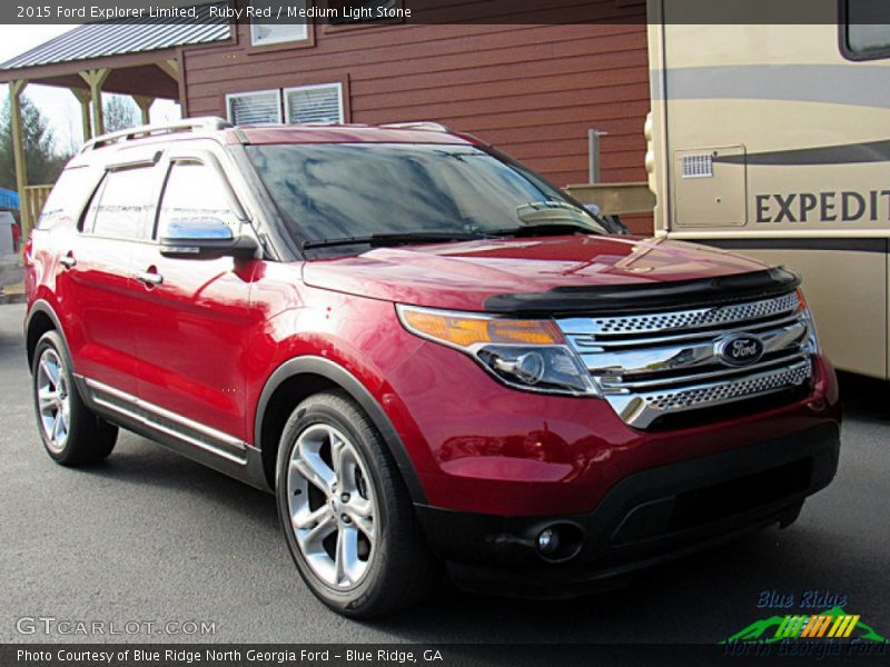 Ruby Red / Medium Light Stone 2015 Ford Explorer Limited