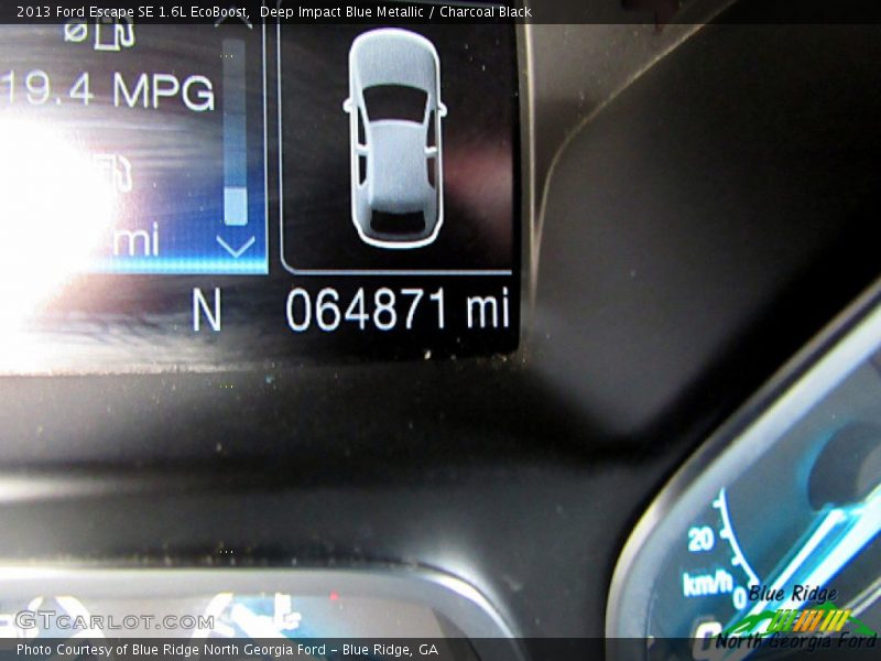 Deep Impact Blue Metallic / Charcoal Black 2013 Ford Escape SE 1.6L EcoBoost