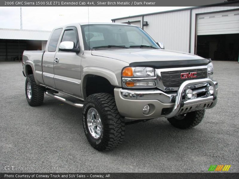 Silver Birch Metallic / Dark Pewter 2006 GMC Sierra 1500 SLE Z71 Extended Cab 4x4