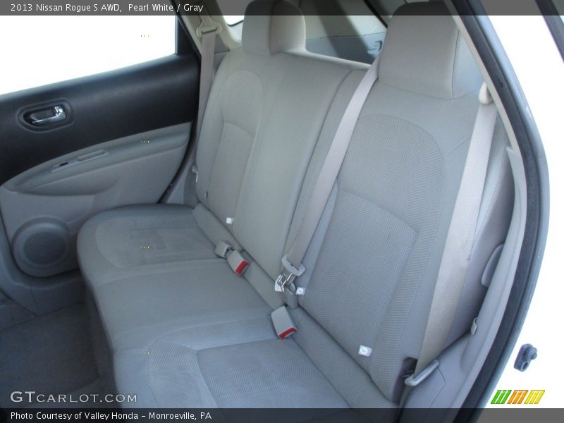 Pearl White / Gray 2013 Nissan Rogue S AWD