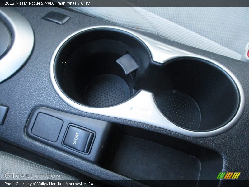 Pearl White / Gray 2013 Nissan Rogue S AWD