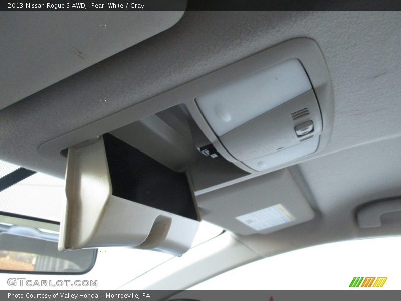 Pearl White / Gray 2013 Nissan Rogue S AWD