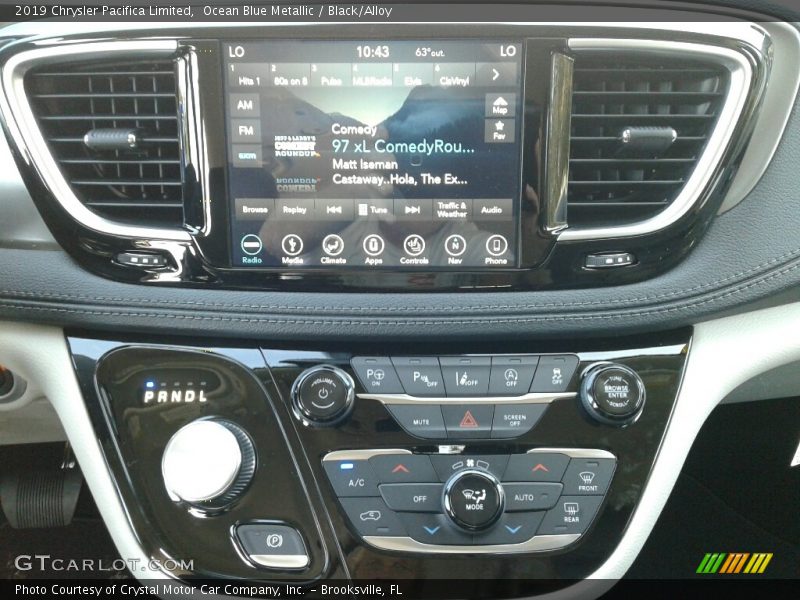 Ocean Blue Metallic / Black/Alloy 2019 Chrysler Pacifica Limited