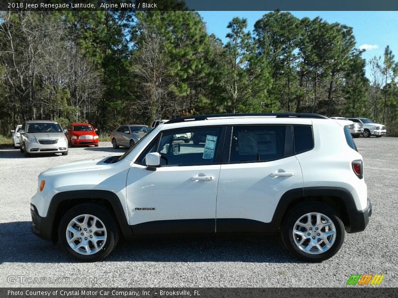 Alpine White / Black 2018 Jeep Renegade Latitude