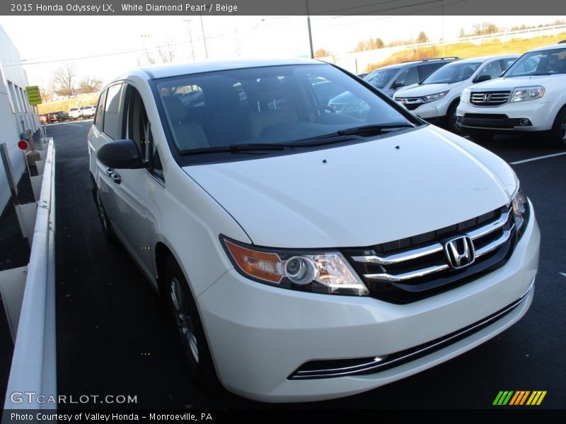 White Diamond Pearl / Beige 2015 Honda Odyssey LX