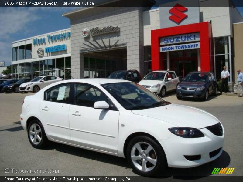 Rally White / Beige 2005 Mazda MAZDA3 i Sedan