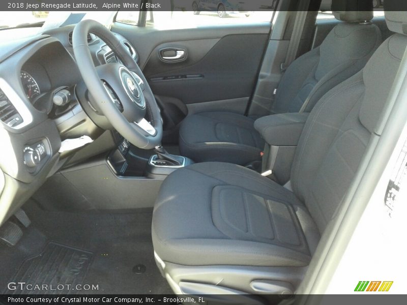 Alpine White / Black 2018 Jeep Renegade Latitude