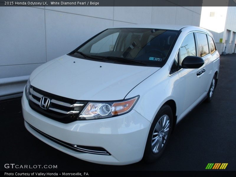 White Diamond Pearl / Beige 2015 Honda Odyssey LX