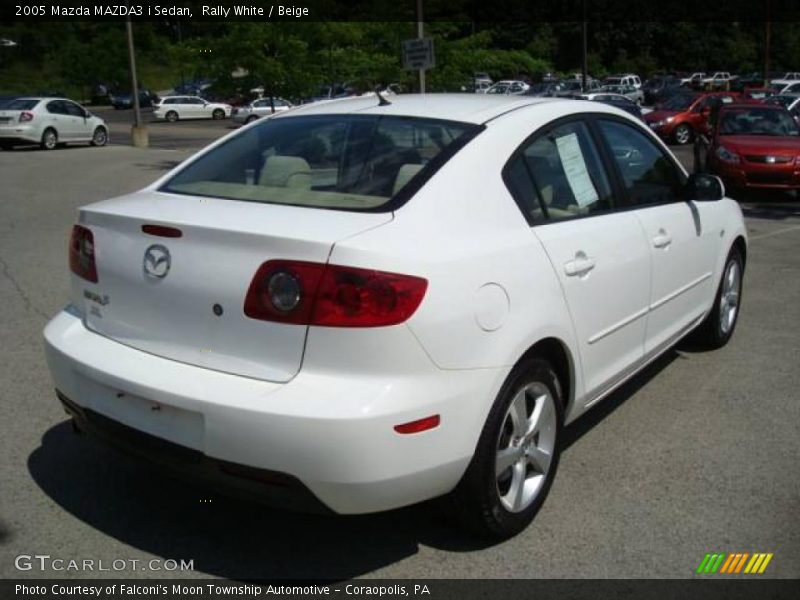 Rally White / Beige 2005 Mazda MAZDA3 i Sedan
