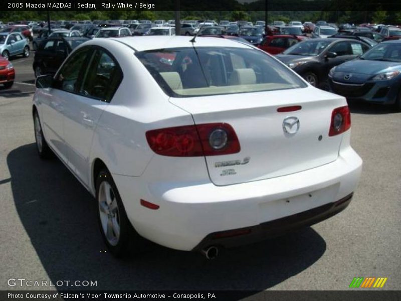 Rally White / Beige 2005 Mazda MAZDA3 i Sedan