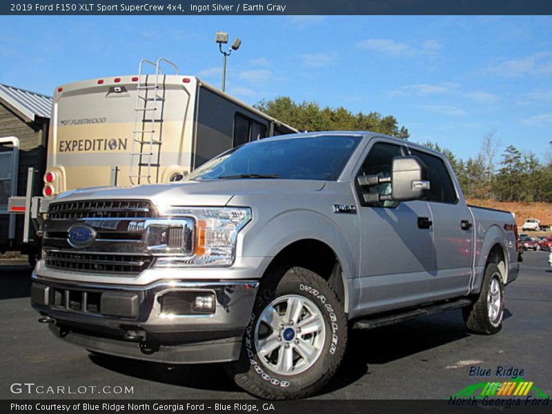 Ingot Silver / Earth Gray 2019 Ford F150 XLT Sport SuperCrew 4x4