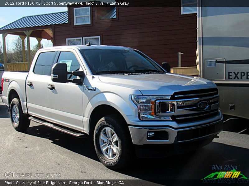 Ingot Silver / Earth Gray 2019 Ford F150 XLT Sport SuperCrew 4x4