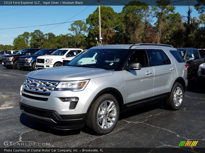 Ingot Silver / Medium Black 2019 Ford Explorer XLT