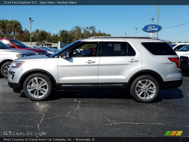 Ingot Silver / Medium Black 2019 Ford Explorer XLT
