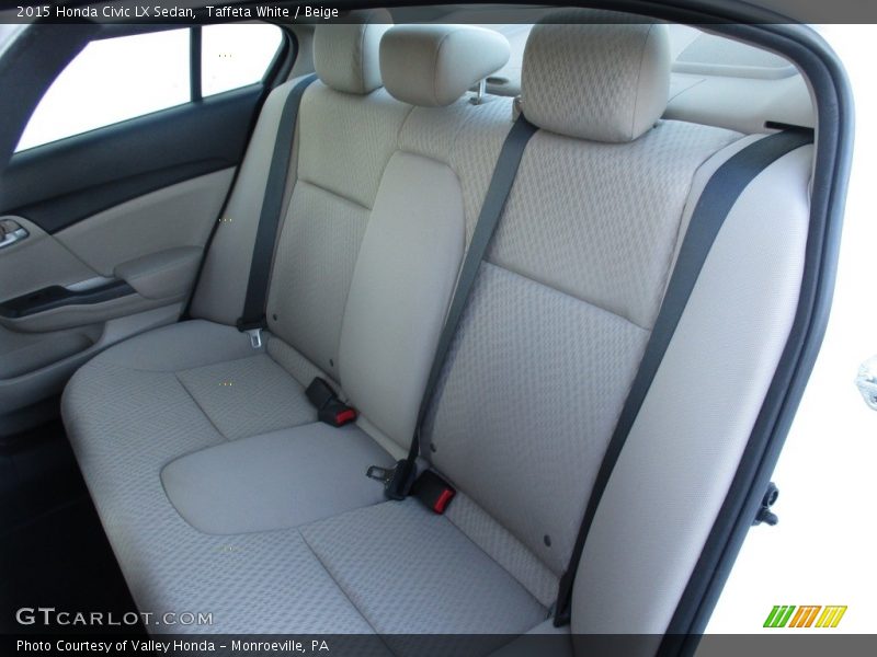 Taffeta White / Beige 2015 Honda Civic LX Sedan