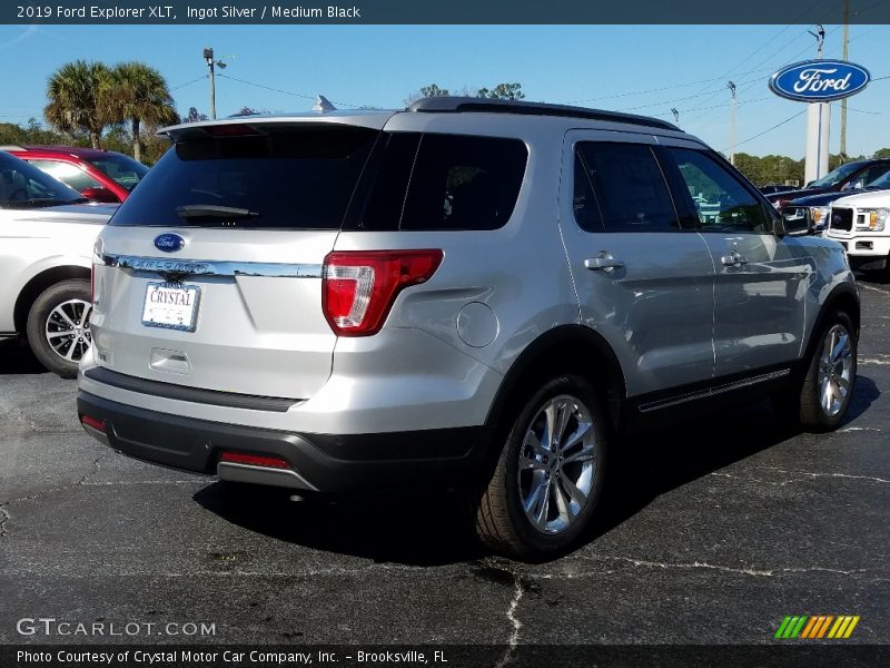 Ingot Silver / Medium Black 2019 Ford Explorer XLT