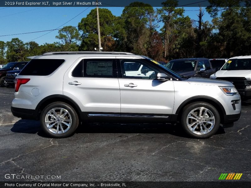 Ingot Silver / Medium Black 2019 Ford Explorer XLT