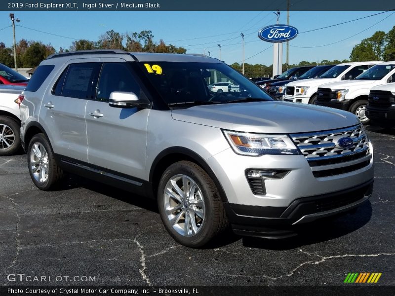 Ingot Silver / Medium Black 2019 Ford Explorer XLT