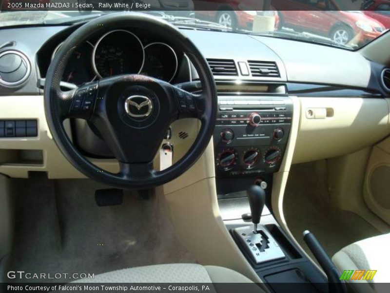 Rally White / Beige 2005 Mazda MAZDA3 i Sedan