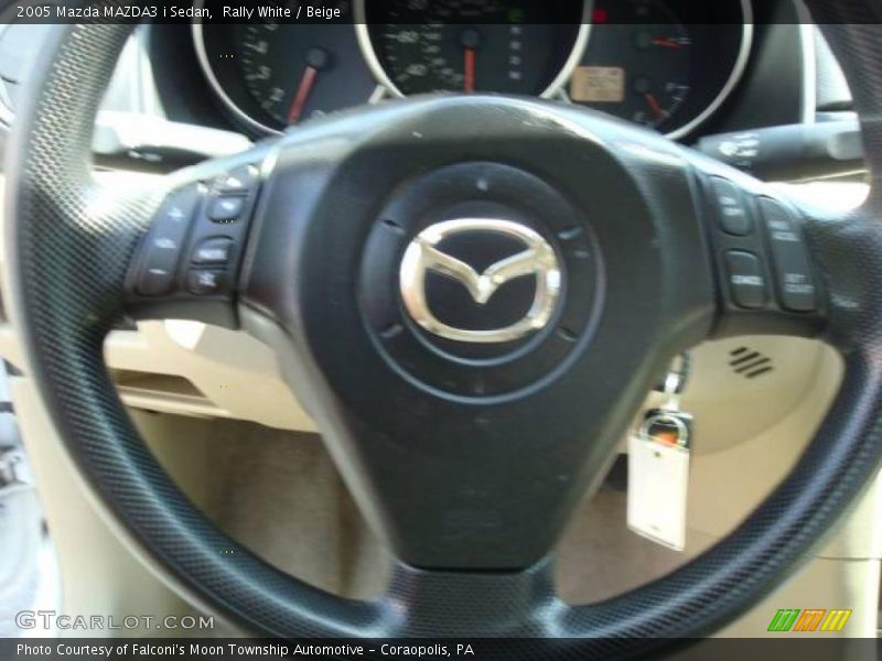 Rally White / Beige 2005 Mazda MAZDA3 i Sedan