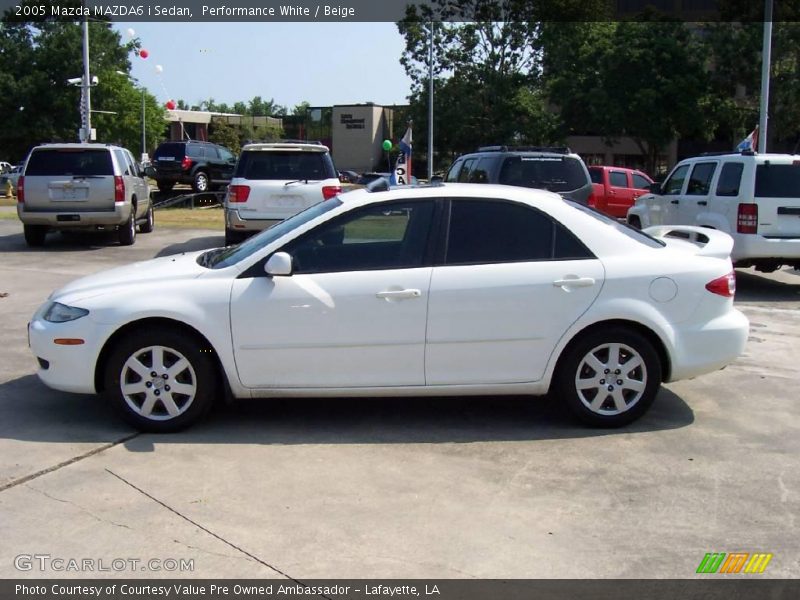 Performance White / Beige 2005 Mazda MAZDA6 i Sedan