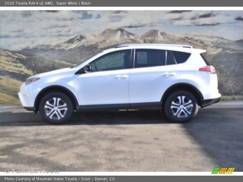 Super White / Black 2016 Toyota RAV4 LE AWD