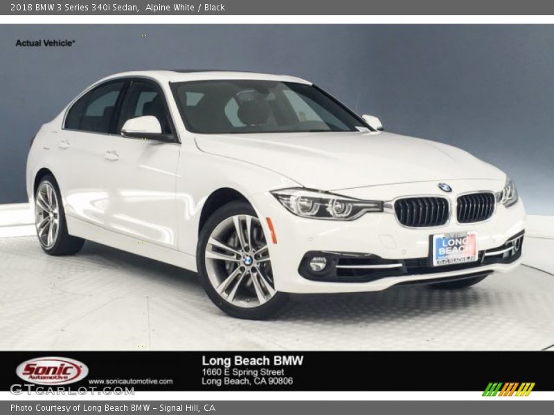 Alpine White / Black 2018 BMW 3 Series 340i Sedan