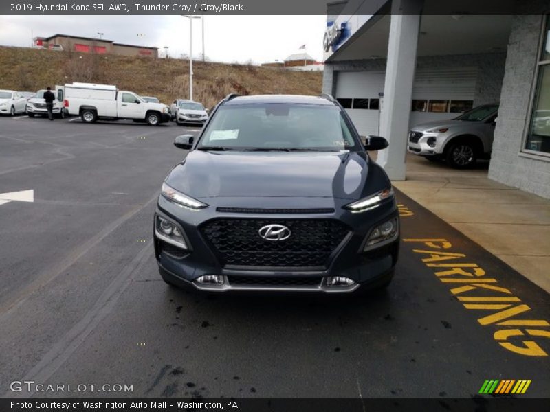 Thunder Gray / Gray/Black 2019 Hyundai Kona SEL AWD