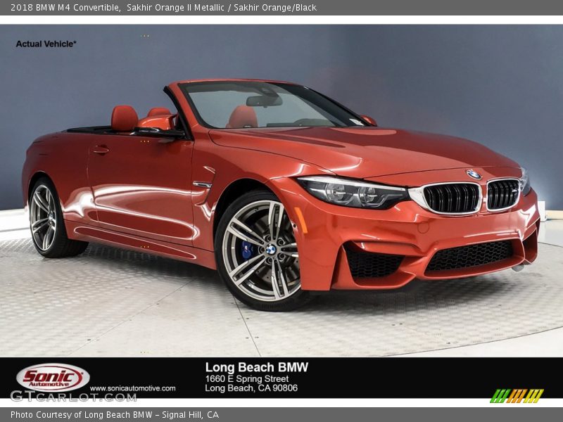 Sakhir Orange II Metallic / Sakhir Orange/Black 2018 BMW M4 Convertible