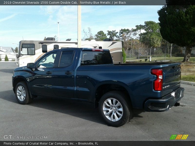 Northsky Blue Metallic / Jet Black 2019 Chevrolet Silverado 1500 Custom Double Cab