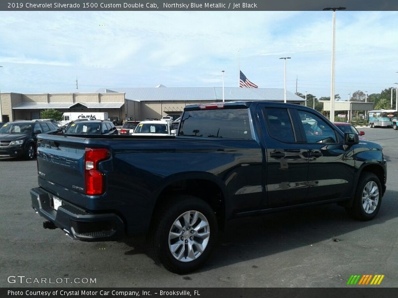 Northsky Blue Metallic / Jet Black 2019 Chevrolet Silverado 1500 Custom Double Cab