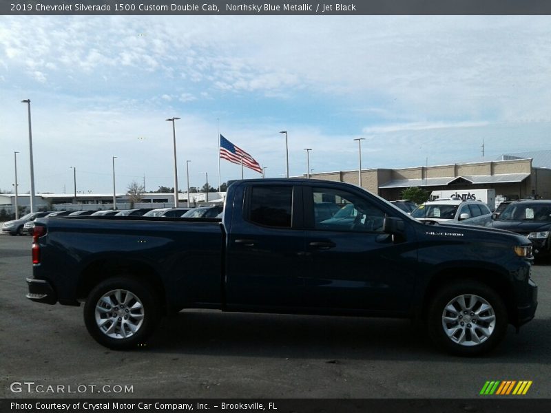 Northsky Blue Metallic / Jet Black 2019 Chevrolet Silverado 1500 Custom Double Cab