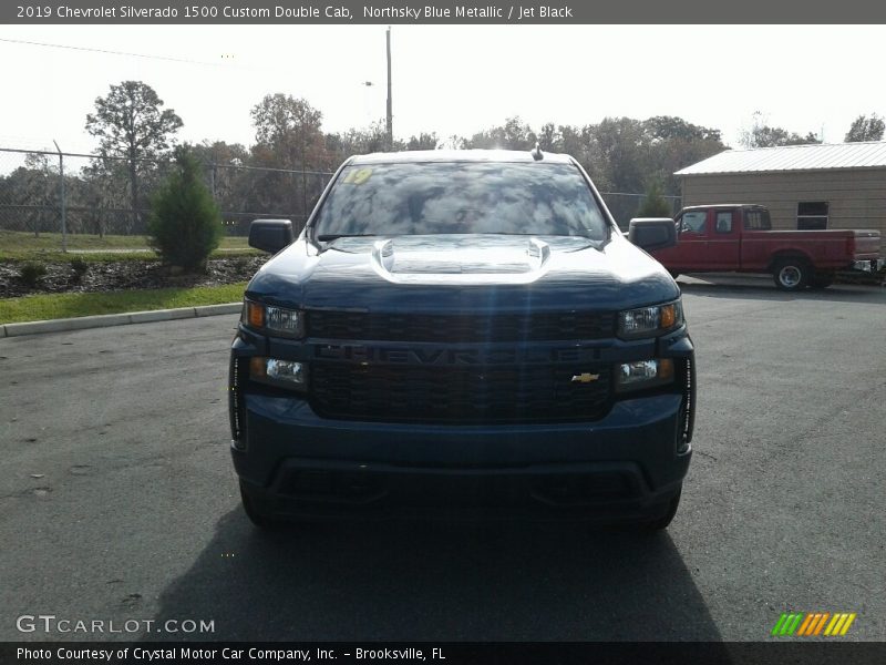 Northsky Blue Metallic / Jet Black 2019 Chevrolet Silverado 1500 Custom Double Cab