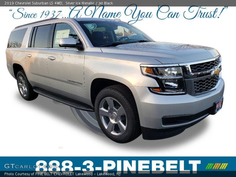 Silver Ice Metallic / Jet Black 2019 Chevrolet Suburban LS 4WD