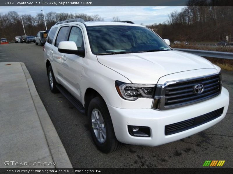 Super White / Black 2019 Toyota Sequoia SR5 4x4