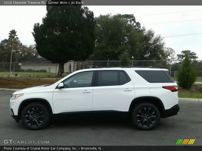 Summit White / Jet Black 2019 Chevrolet Traverse RS