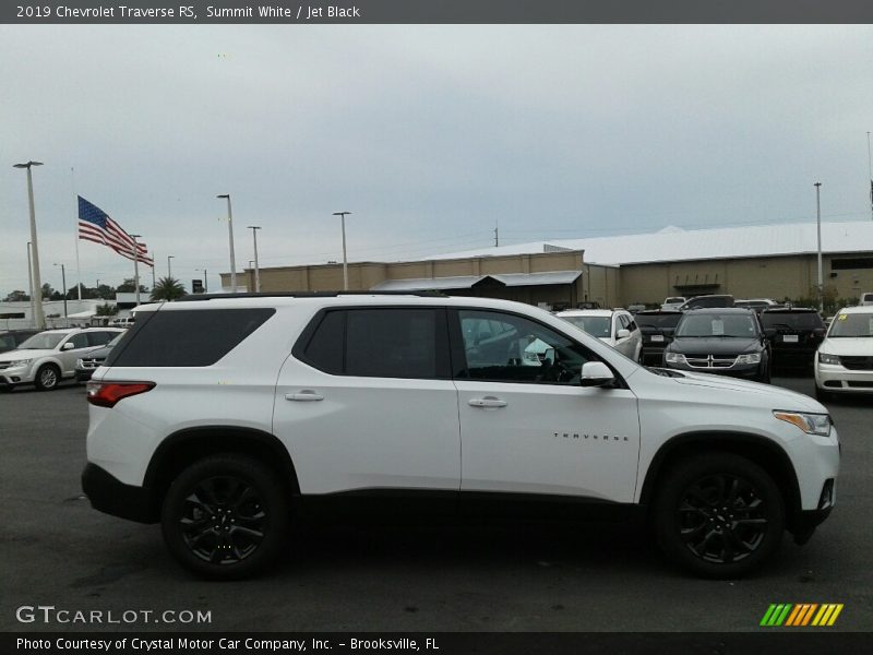 Summit White / Jet Black 2019 Chevrolet Traverse RS