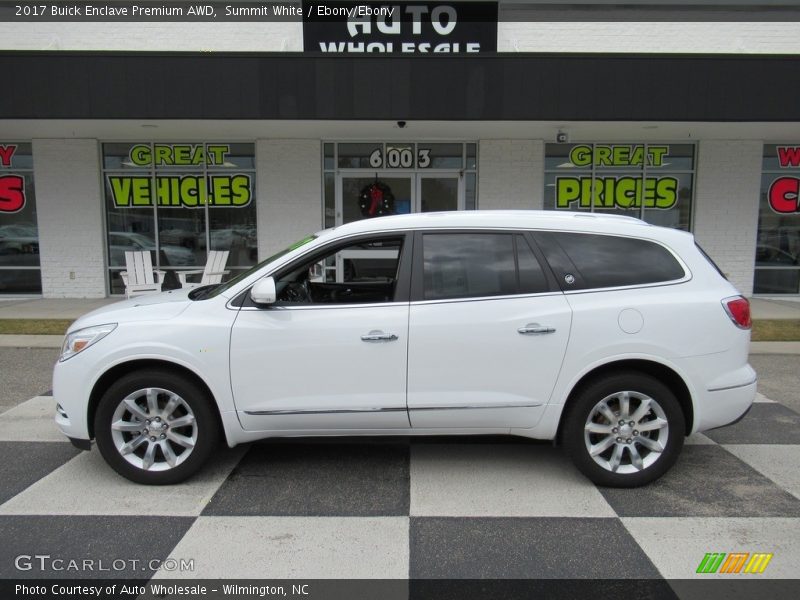 Summit White / Ebony/Ebony 2017 Buick Enclave Premium AWD