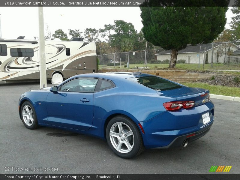 Riverside Blue Metallic / Medium Ash Gray 2019 Chevrolet Camaro LT Coupe
