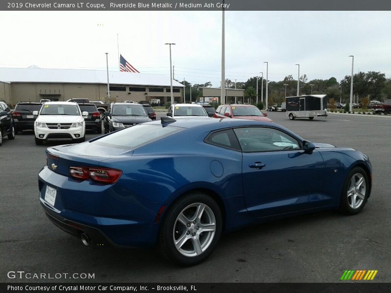 Riverside Blue Metallic / Medium Ash Gray 2019 Chevrolet Camaro LT Coupe