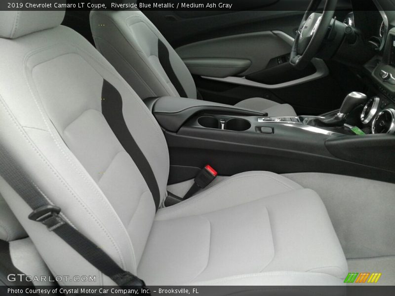 Riverside Blue Metallic / Medium Ash Gray 2019 Chevrolet Camaro LT Coupe