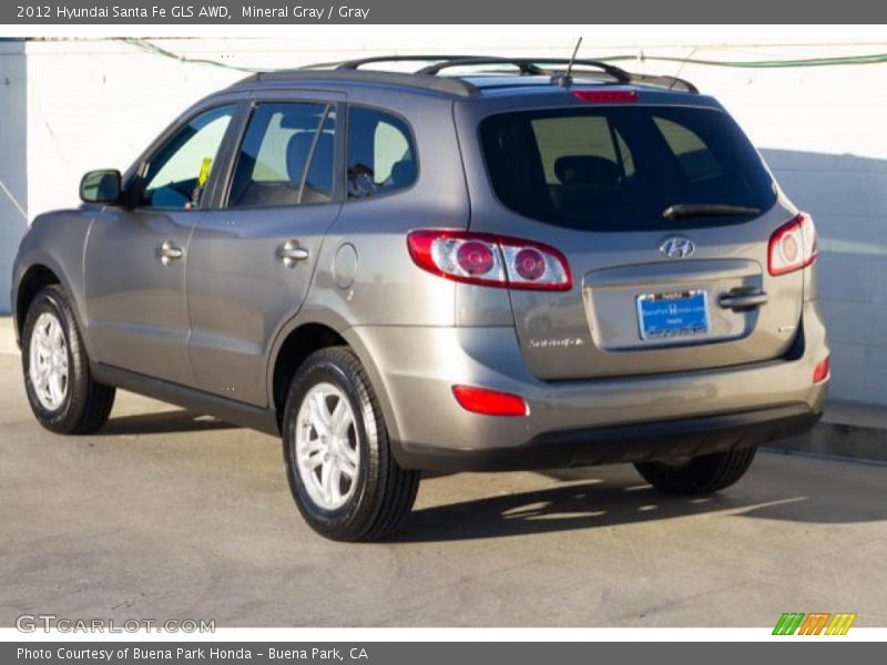 Mineral Gray / Gray 2012 Hyundai Santa Fe GLS AWD