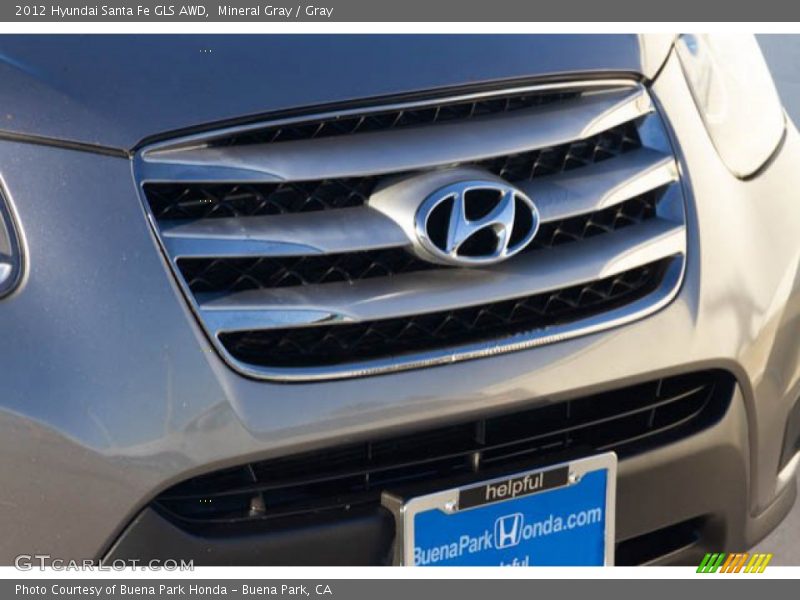 Mineral Gray / Gray 2012 Hyundai Santa Fe GLS AWD