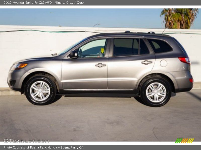 Mineral Gray / Gray 2012 Hyundai Santa Fe GLS AWD