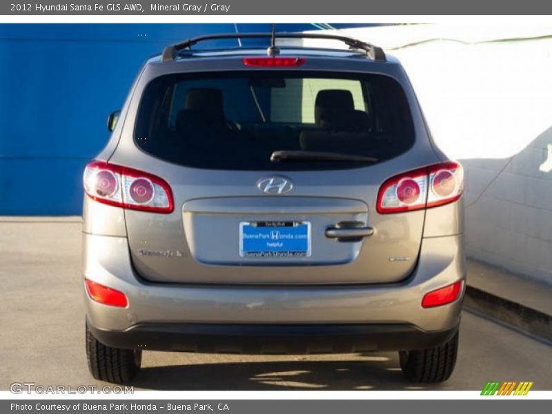 Mineral Gray / Gray 2012 Hyundai Santa Fe GLS AWD