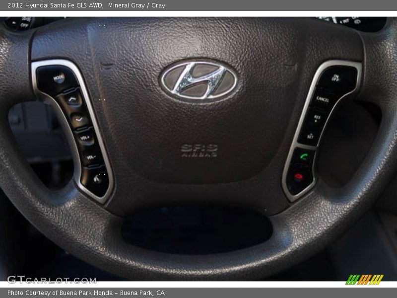 Mineral Gray / Gray 2012 Hyundai Santa Fe GLS AWD