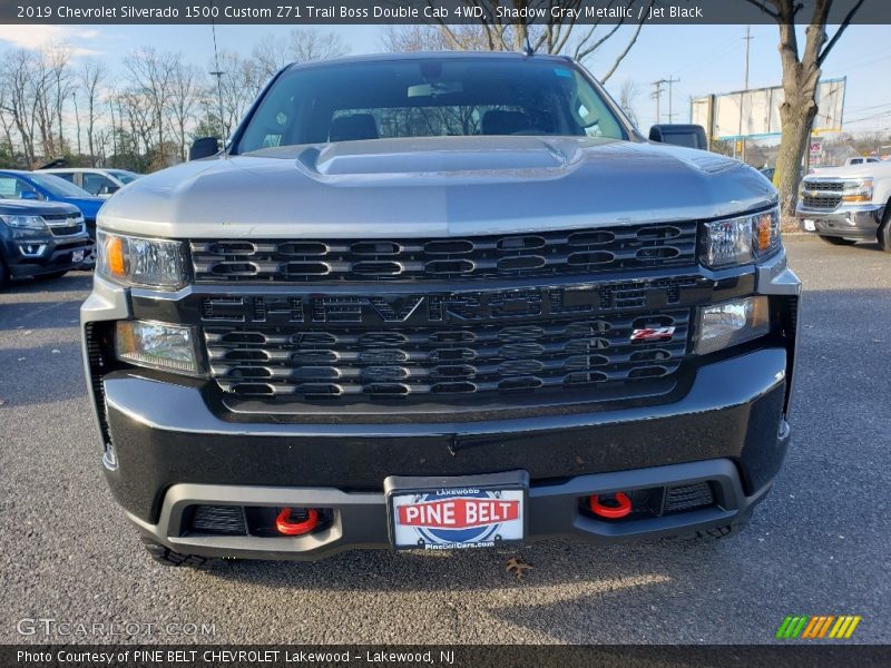 Shadow Gray Metallic / Jet Black 2019 Chevrolet Silverado 1500 Custom Z71 Trail Boss Double Cab 4WD